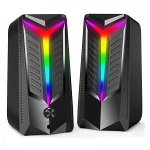 XZQ-G7  USB 2.0 PC Speakers with 6 colorful RGB Lights for Desktop