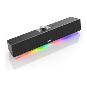 XZQ – A9B  Computer PC Speakers, Dynamic RGB Gaming Speaker,PC Gaming Soundbar for Desktop Monitors,USB Powered Computer Speaker for PC, Laptop, Desktop, Smartphones [Dynamic RGB]