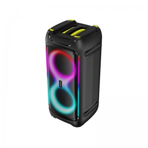 XZQ- 745 Karaoke Machine Portable PA System Big Bluetooth Speaker with LED Lights, Support Bass/Treble Adjustment, TF Card/USB, REC for Adult Kids Home Party