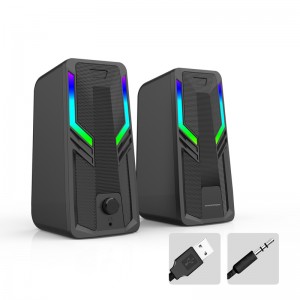 XZQ-G6 Computer Speakers with 6 colorful RGB Lights for Desktop