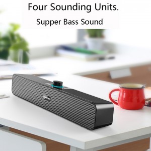 XZQ – A6S Professional Portable USB Card Wireless Audio BT Speaker Computer Category sound bar LED Light Speaker Desktop Speaker