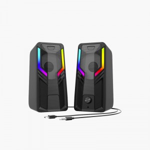 XZQ-G6 Computer Speakers with 6 colorful RGB Lights for Desktop