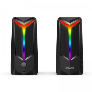 XZQ-G7  USB 2.0 PC Speakers with 6 colorful RGB Lights for Desktop