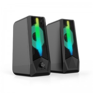 XZQ-G9  USB 2.0 PC Speakers with 6 colorful RGB Lights for Desktop