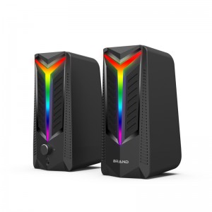 XZQ-G7  USB 2.0 PC Speakers with 6 colorful RGB Lights for Desktop