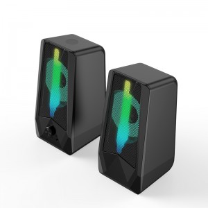 XZQ-G9  USB 2.0 PC Speakers with 6 colorful RGB Lights for Desktop