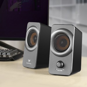 XZQ-X5  2.0 USB Powered Computer Speaker, Compact Size Speaker with Headphone Jack Multimedia Speakers for Laptop