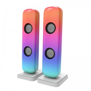 XZQ-C200 OEM Factory Bluetooth Control Adjustable RGB Light  Gaming Computer Speakers with 1.5m AUX line