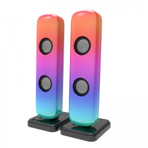 XZQ-C200 OEM Factory Bluetooth Control Adjustable RGB Light  Gaming Computer Speakers with 1.5m AUX line