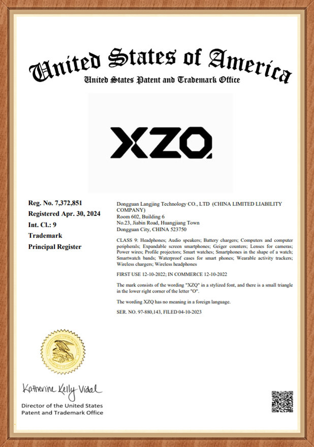 XZQ Trademark(registered in US)